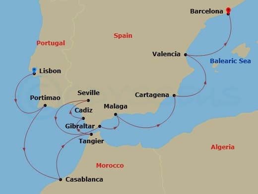 Cruise Itinerary Map