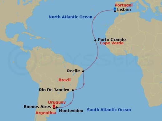Cruise Itinerary Map