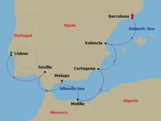 Cruise Itinerary Map