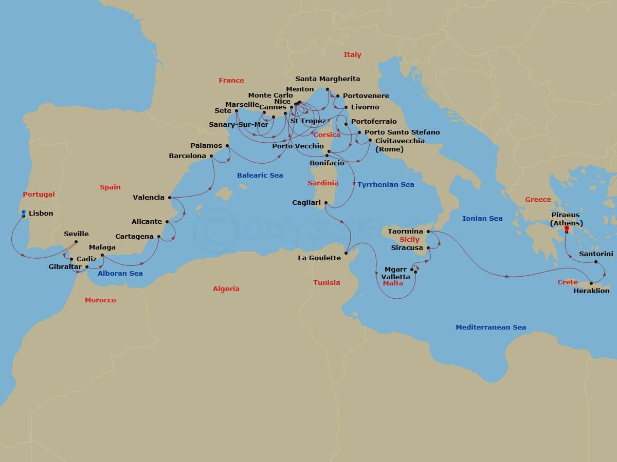 Cruise Itinerary Map