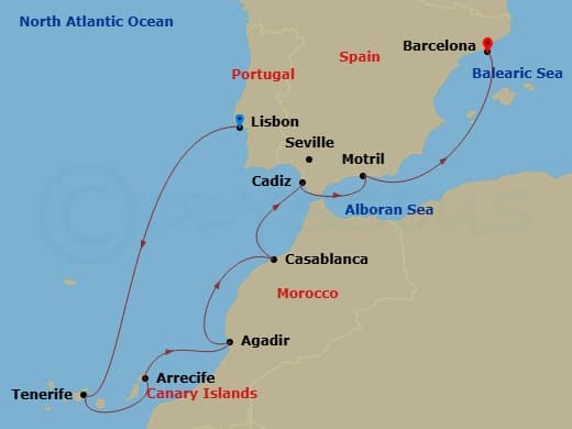 Cruise Itinerary Map
