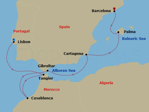 Cruise Itinerary Map