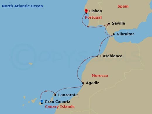 Cruise Itinerary Map