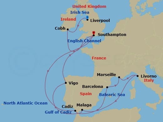 Cruise Itinerary Map