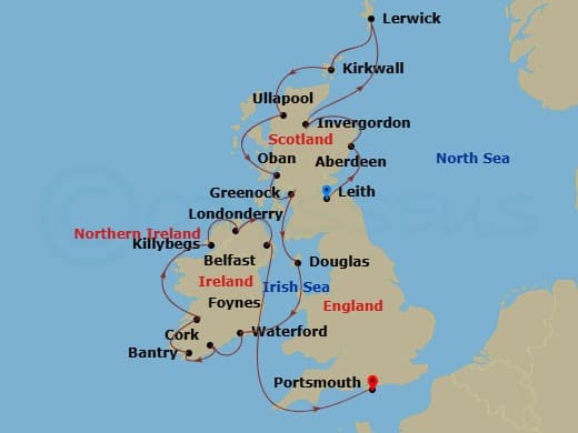 Cruise Itinerary Map