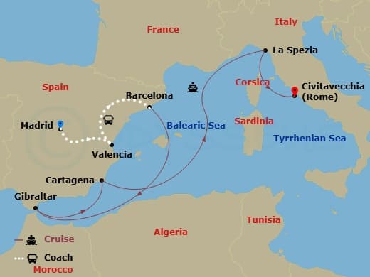 Cruise Itinerary Map