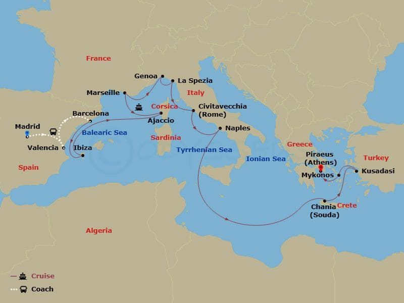 Cruise Itinerary Map