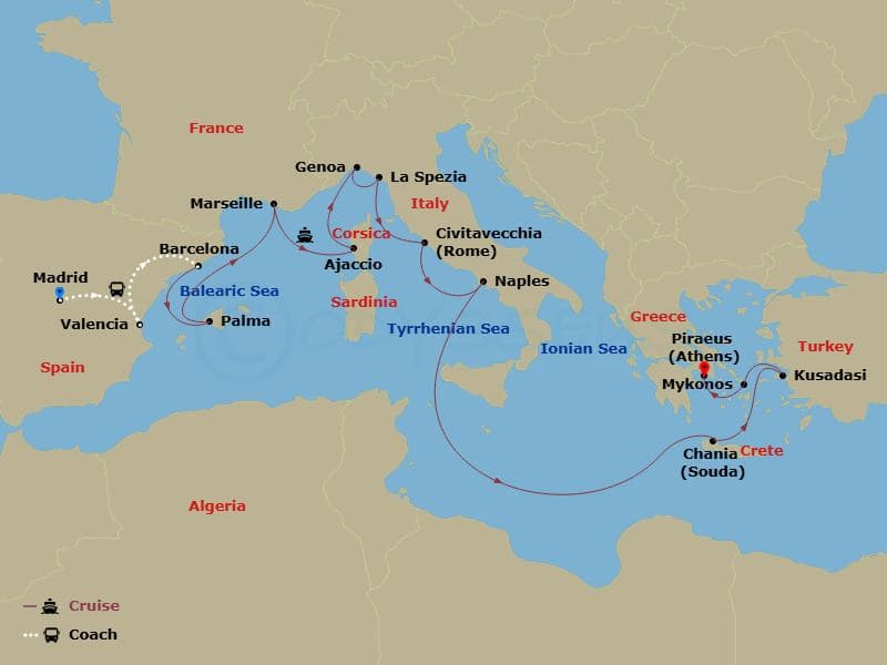 Cruise Itinerary Map