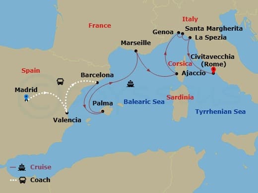 Cruise Itinerary Map