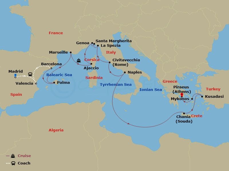 Cruise Itinerary Map