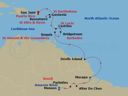 Cruise Itinerary Map