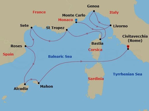 Cruise Itinerary Map