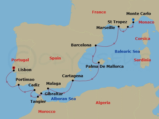 Cruise Itinerary Map