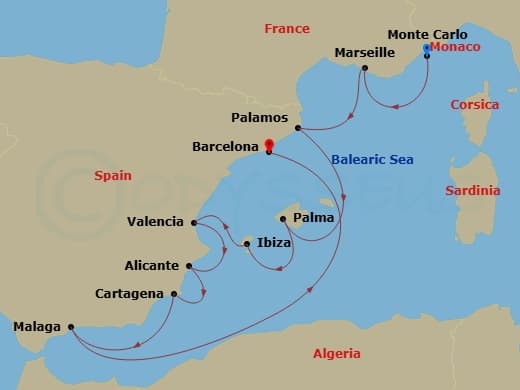 Cruise Itinerary Map
