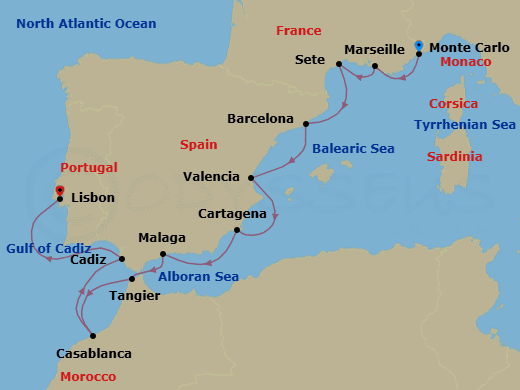 Cruise Itinerary Map