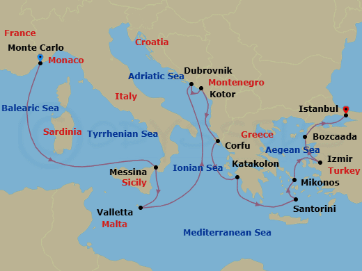 Cruise Itinerary Map