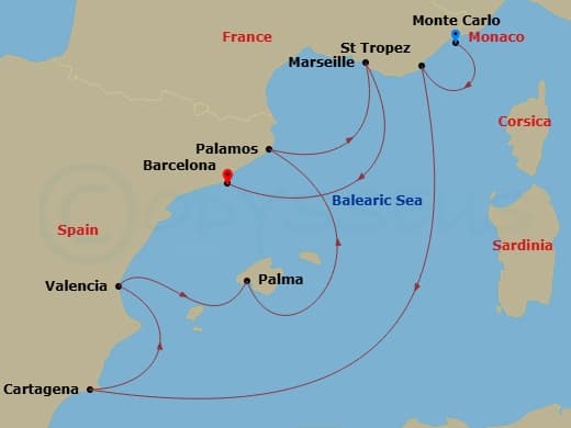 Cruise Itinerary Map