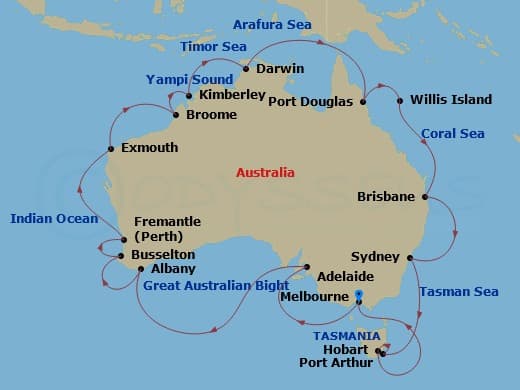 Cruise Itinerary Map