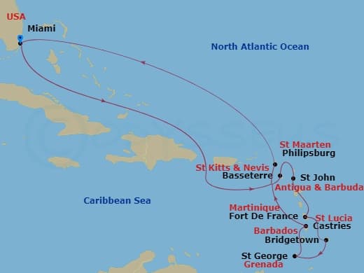 Cruise Itinerary Map