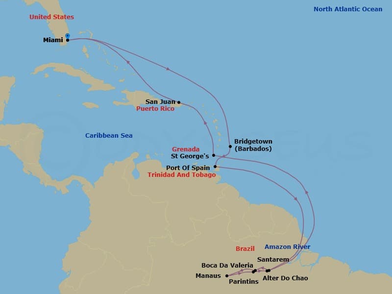 Cruise Itinerary Map