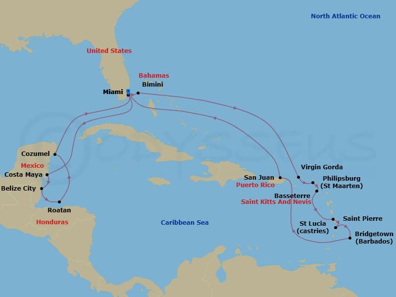 Cruise Itinerary Map