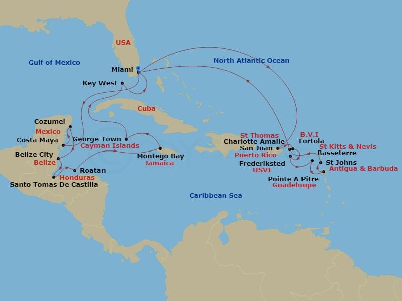 Cruise Itinerary Map