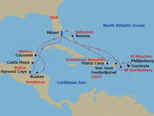 Cruise Itinerary Map