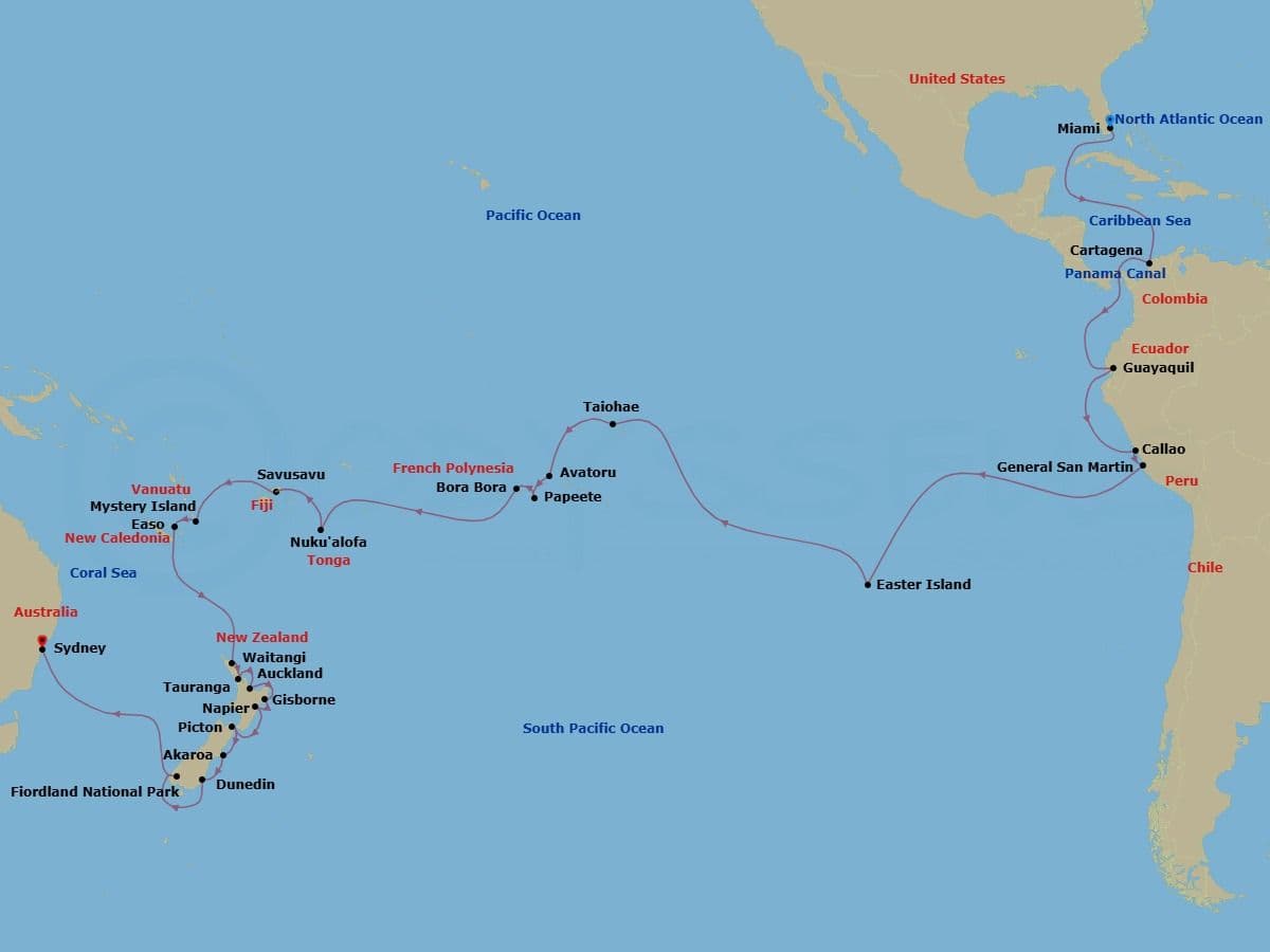 Cruise Itinerary Map