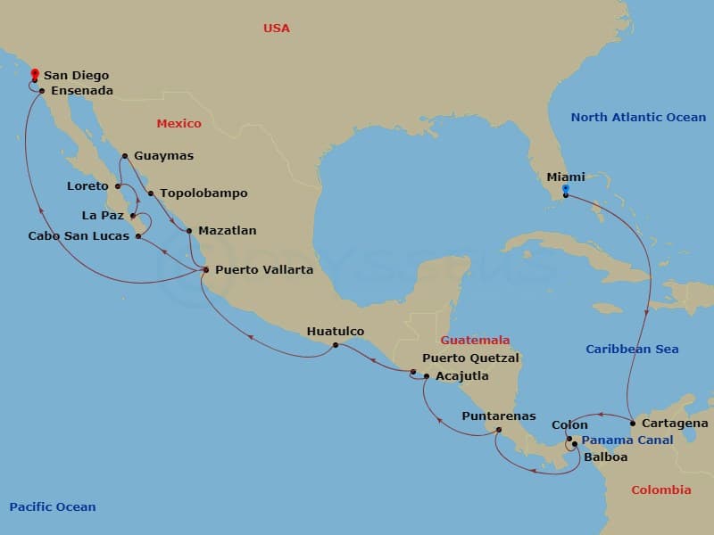 Cruise Itinerary Map