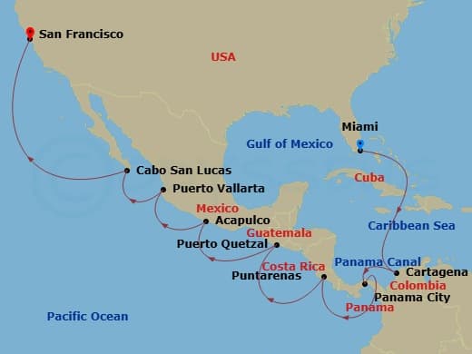 Cruise Itinerary Map