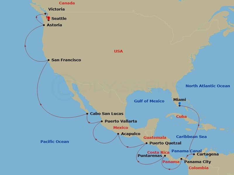 Cruise Itinerary Map