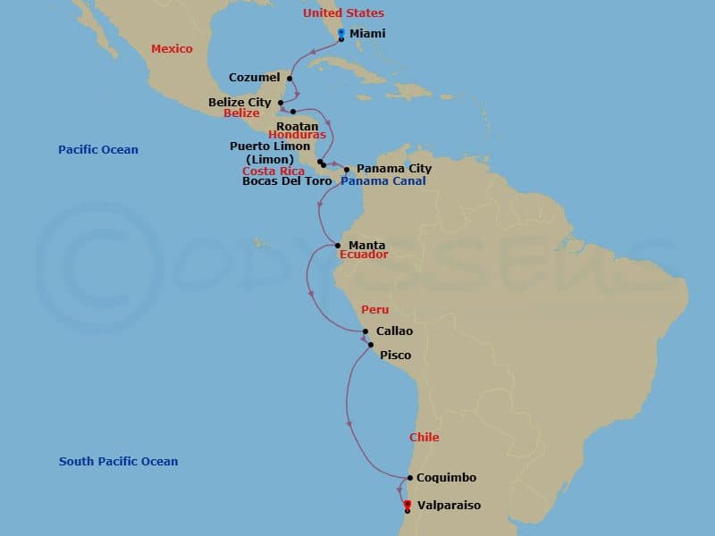 Cruise Itinerary Map