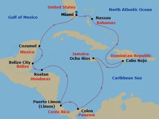 Cruise Itinerary Map