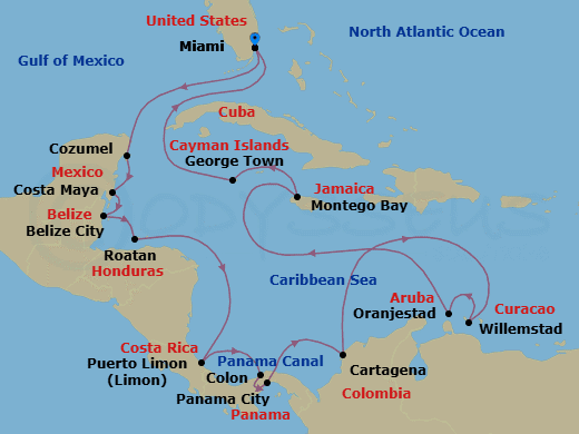 Cruise Itinerary Map