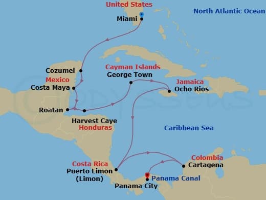 Cruise Itinerary Map