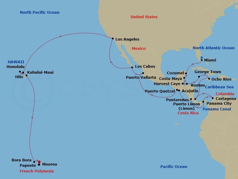 Cruise Itinerary Map