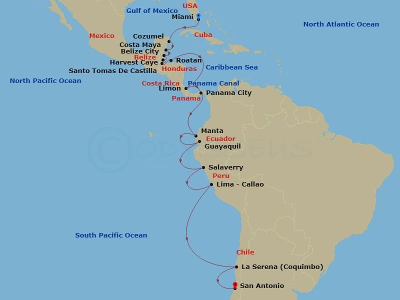 Cruise Itinerary Map