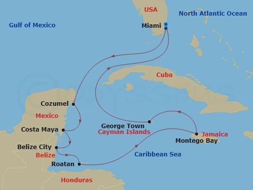 Cruise Itinerary Map