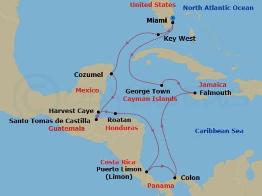 Cruise Itinerary Map
