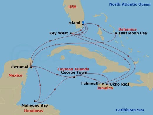 Cruise Itinerary Map