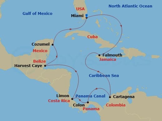 Cruise Itinerary Map