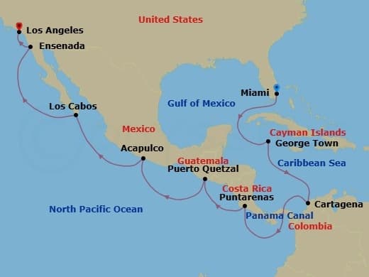 Cruise Itinerary Map