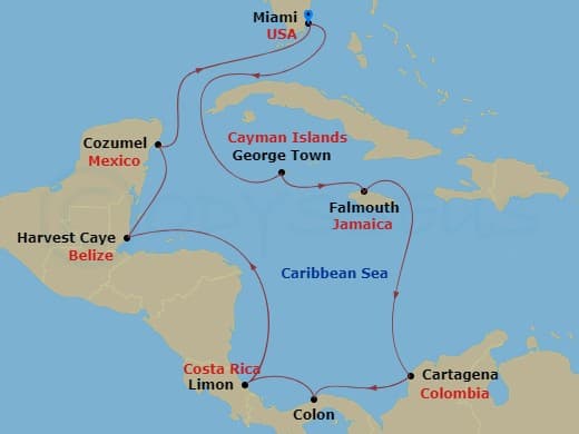 Cruise Itinerary Map