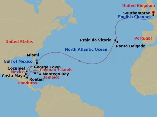Cruise Itinerary Map