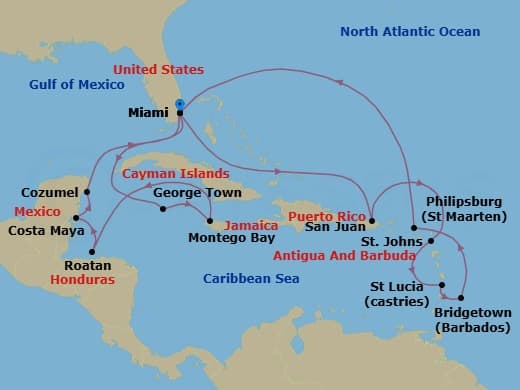 Cruise Itinerary Map