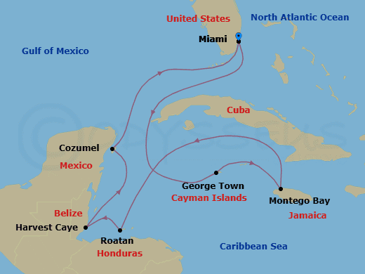 Cruise Itinerary Map