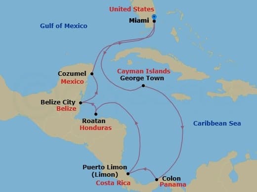 Cruise Itinerary Map