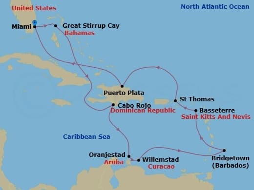 Cruise Itinerary Map