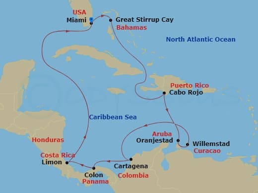 Cruise Itinerary Map