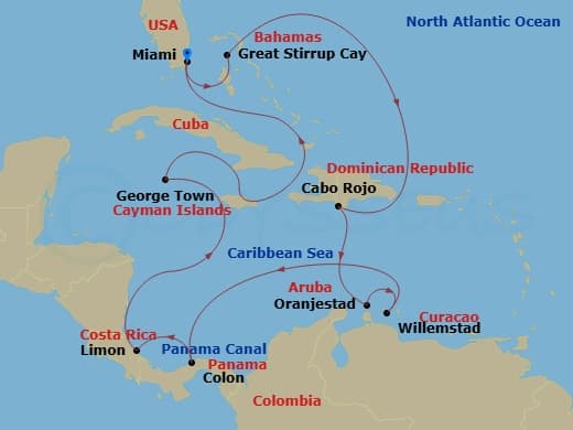 Cruise Itinerary Map